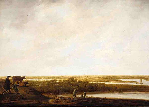 Aelbert Cuyp Panoramic Landscape with Shepherds oil painting image